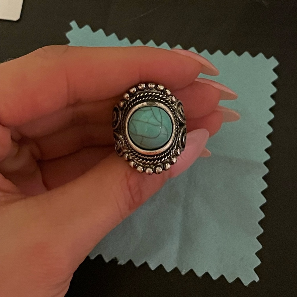 Chunky turquoise ring